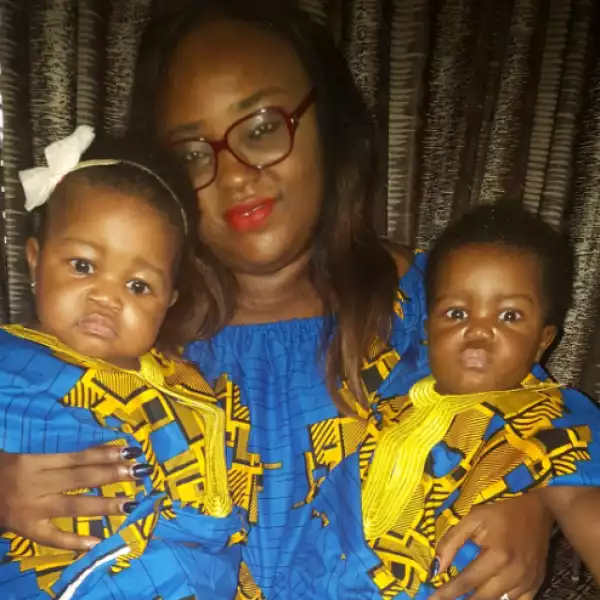 Movie Director Emem Isong And Her Twins Rock Matching Outfits